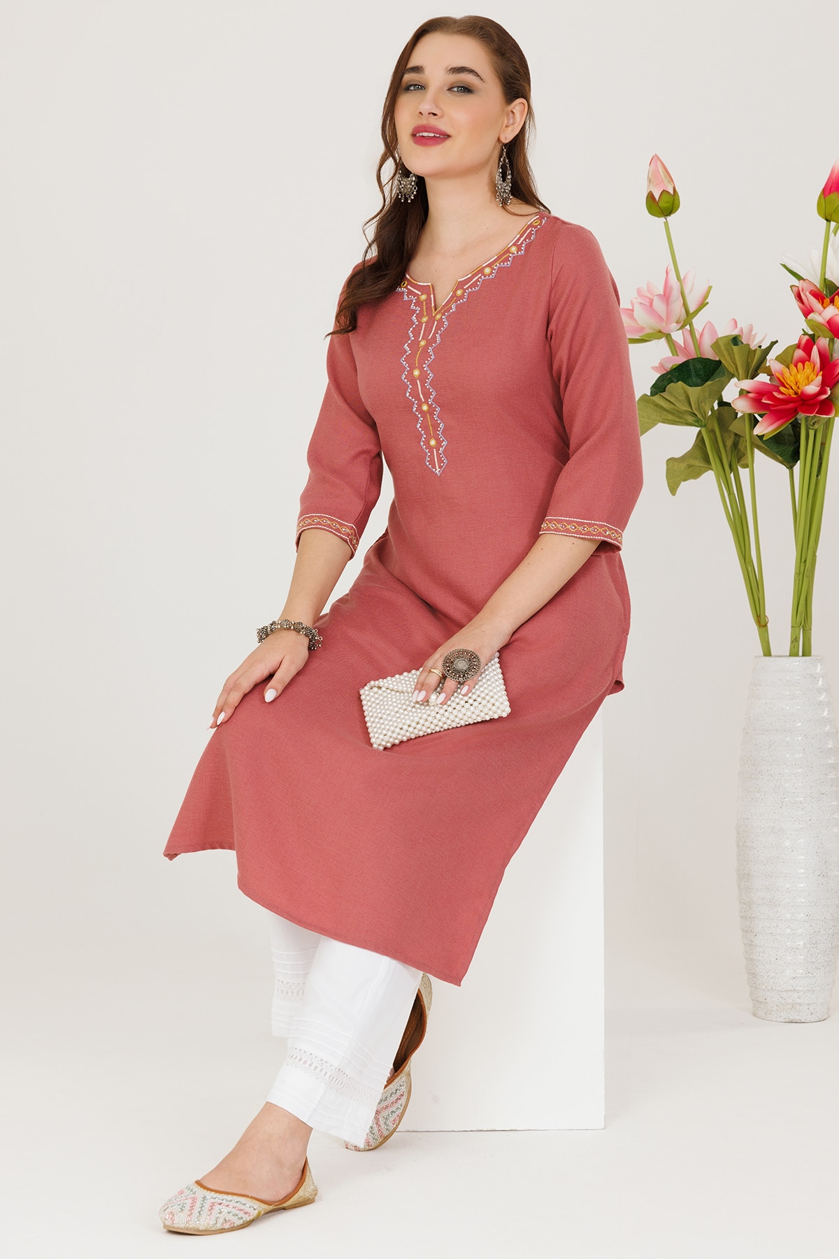 Pink Kurti For Women