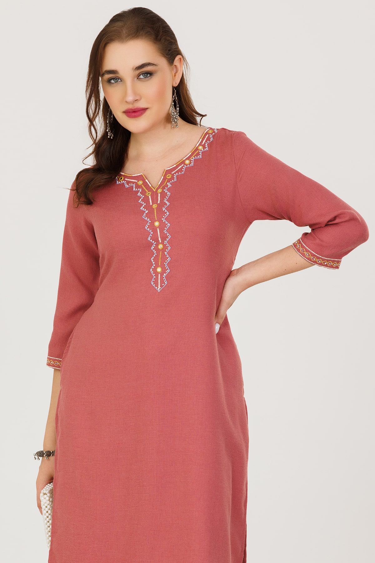 Pink Kurti For Women