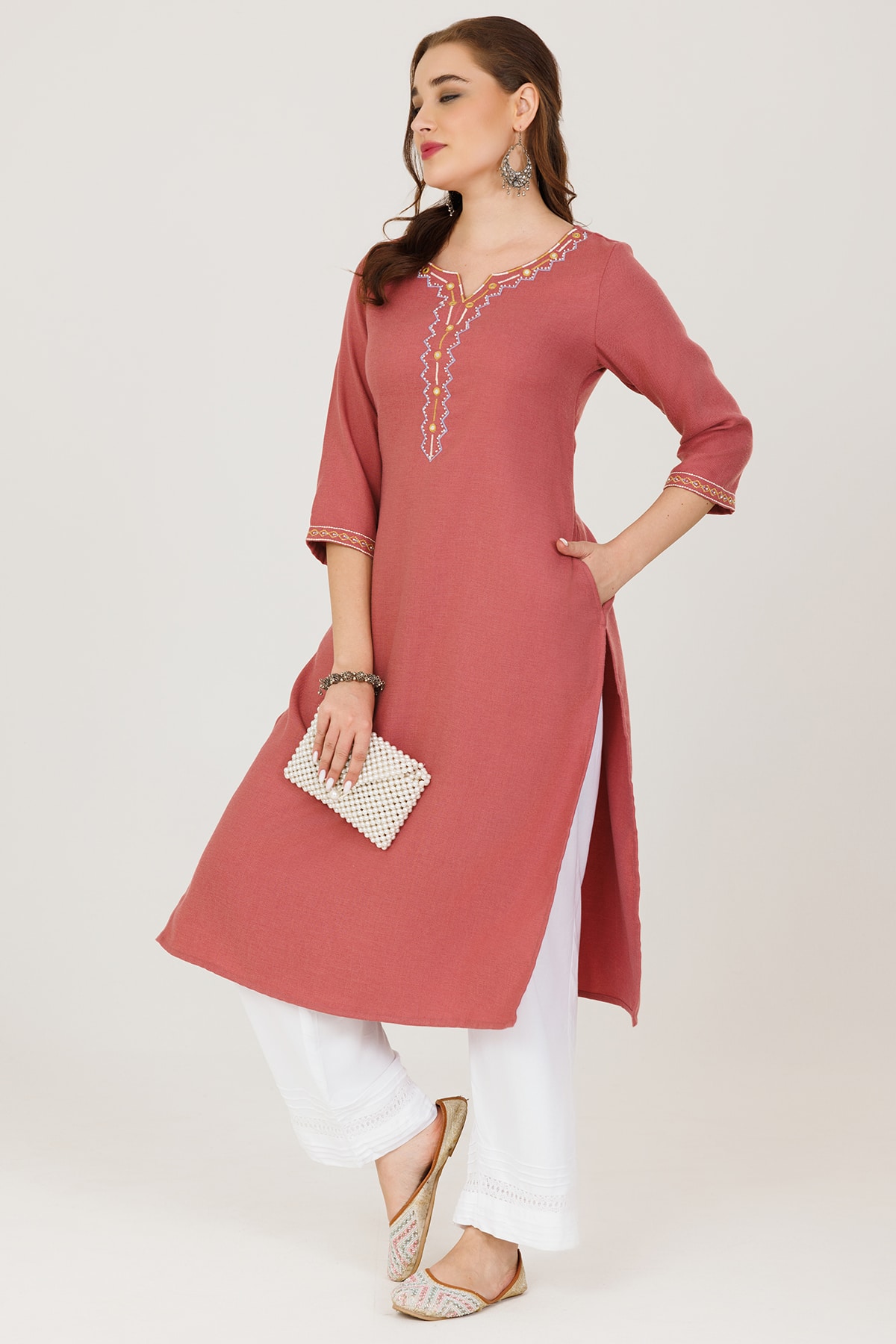 Pink Kurti For Women