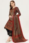 Winter Pashmina Dark Red Kurti For Women