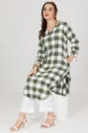 White Pashmina Plus Size Kurta For Women