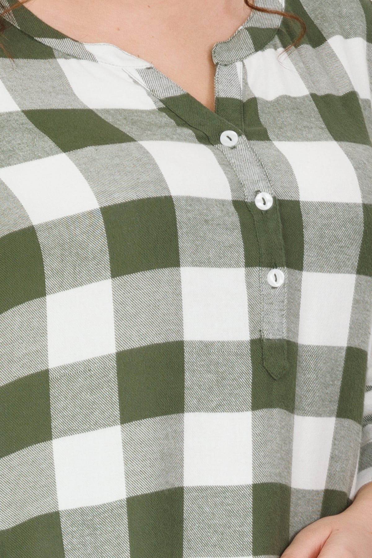 White Winter Kurti in Twill with 3/4th Sleeves - Image 5