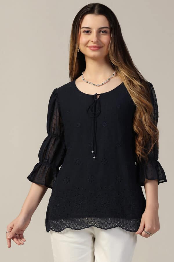 Navy Blue Top For Women