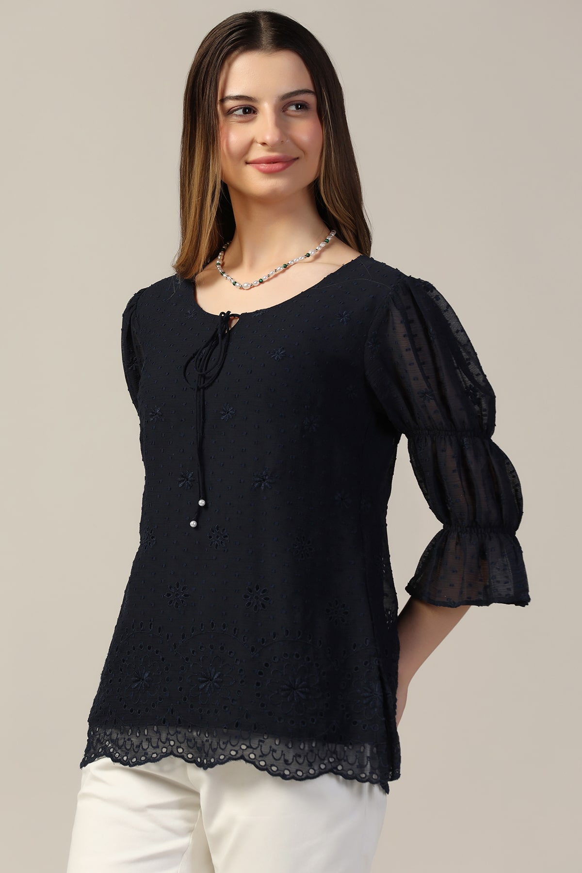 Navy Blue Top For Women