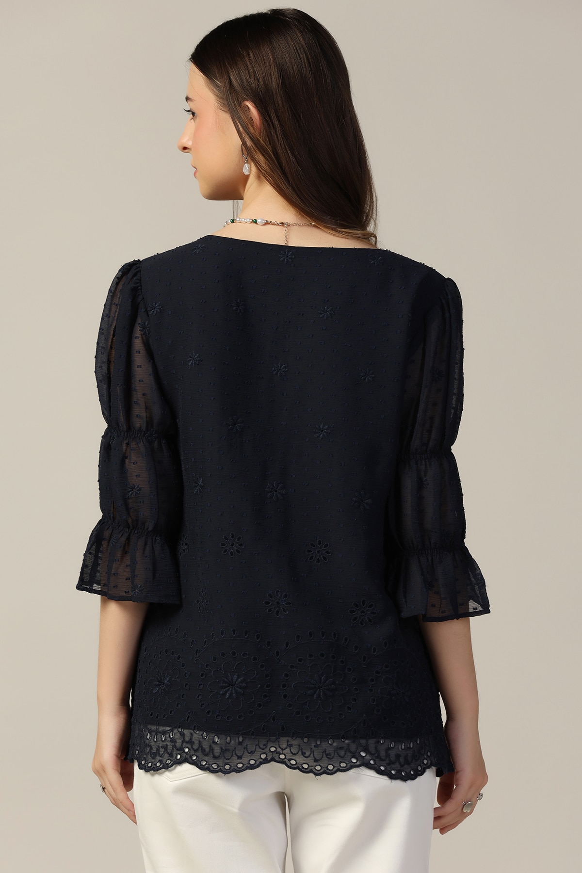 Navy Blue Top For Women