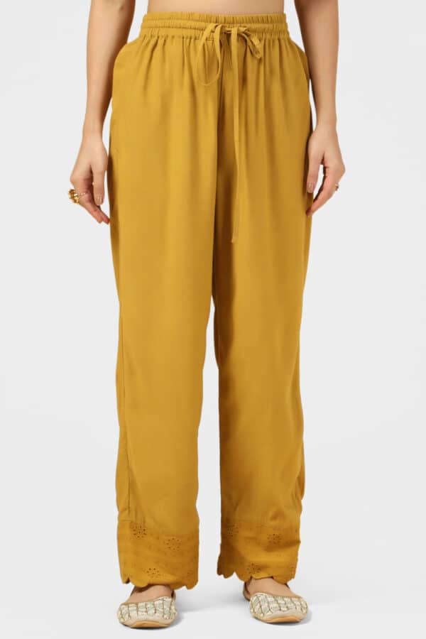 Yellow Palazzo Pants For Women