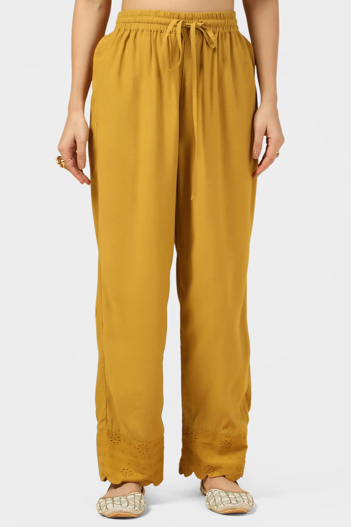 Yellow Palazzo Pants For Women