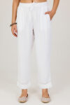Winter White Color Palazzo Pants For Women