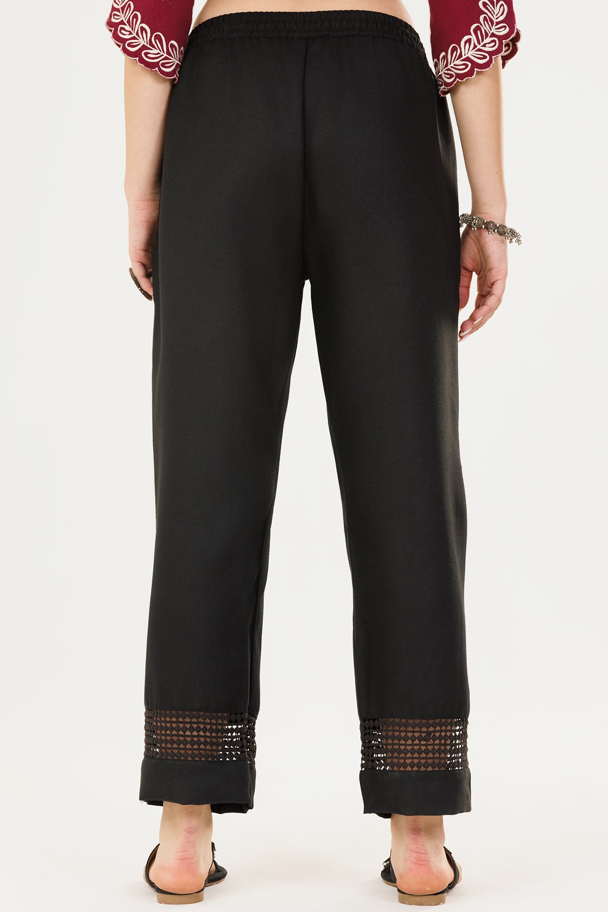 Pashmina Black Palazzo Pants For Women
