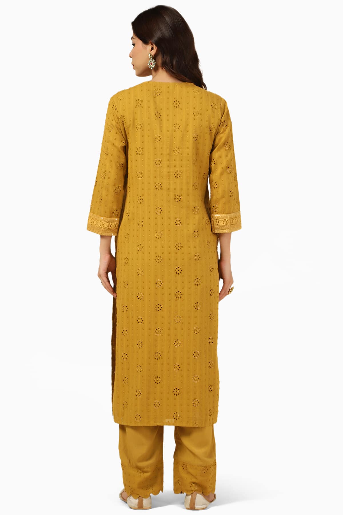 Yellow Cotton Kurti For Women