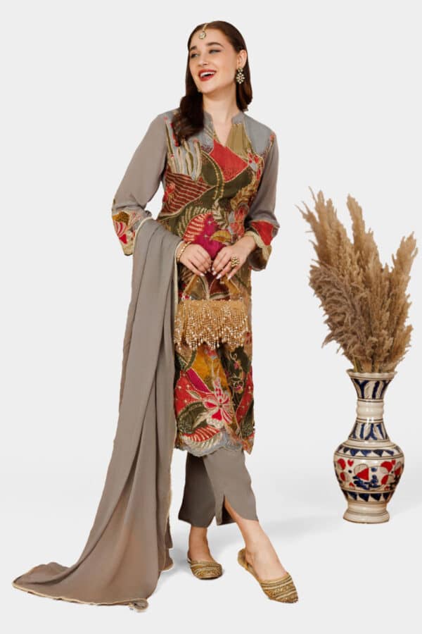 Brown Printed Kurti For Women