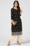 Embroidered Black Kurti For Women