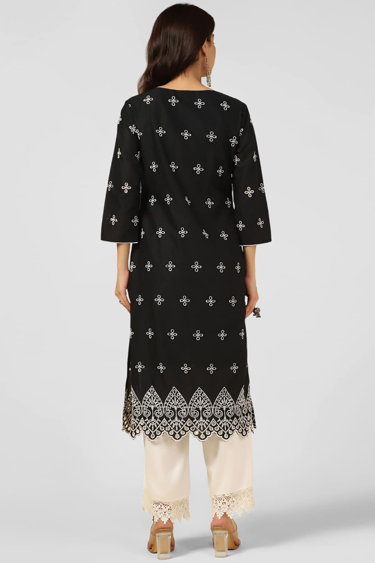 Embroidered Black Kurti For Women