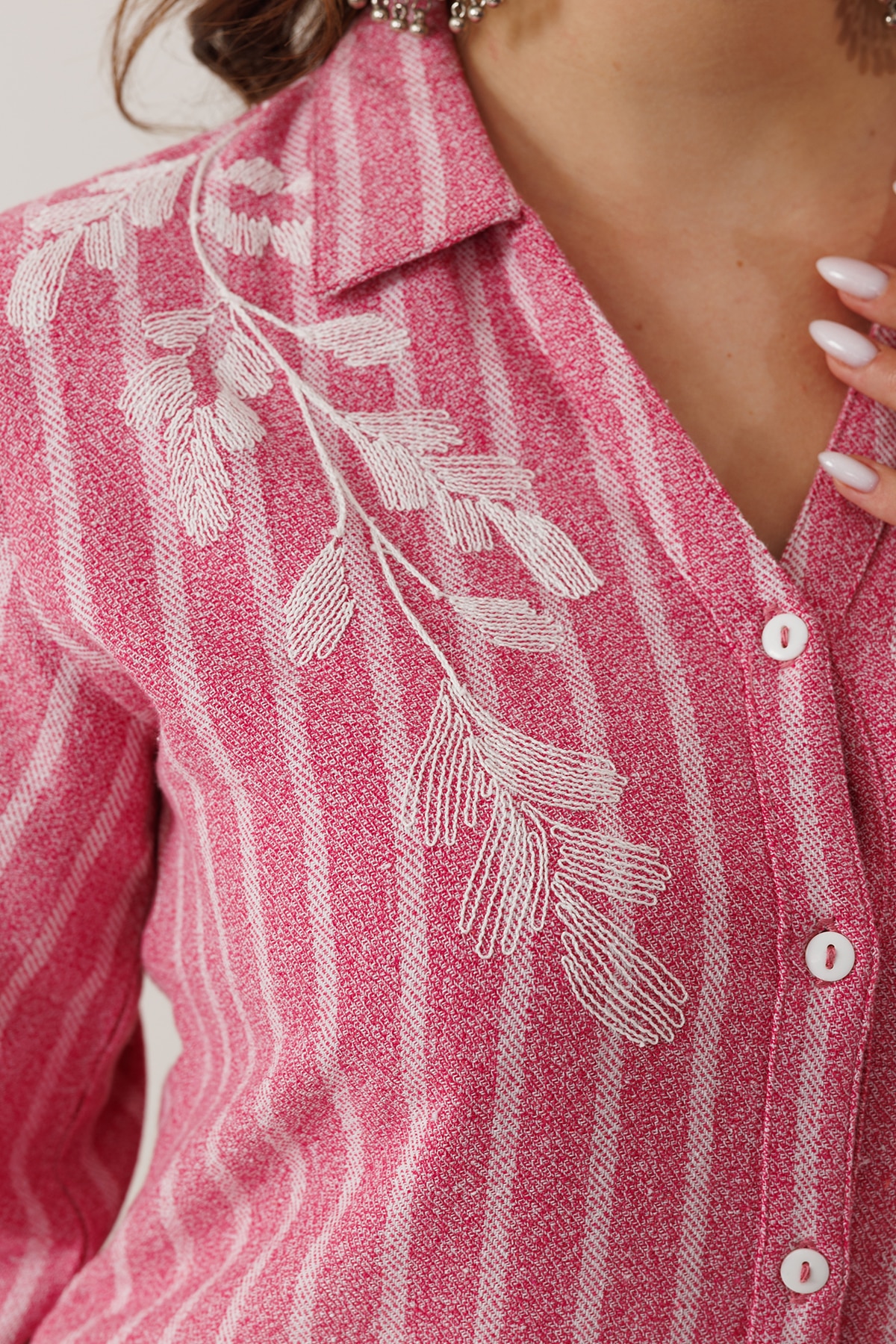 Winter Pashmina Pink Kurti For Women