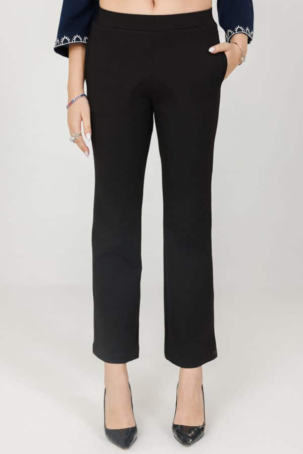 Solid Black Pants For Women