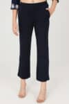Solid Blue Pants For Women