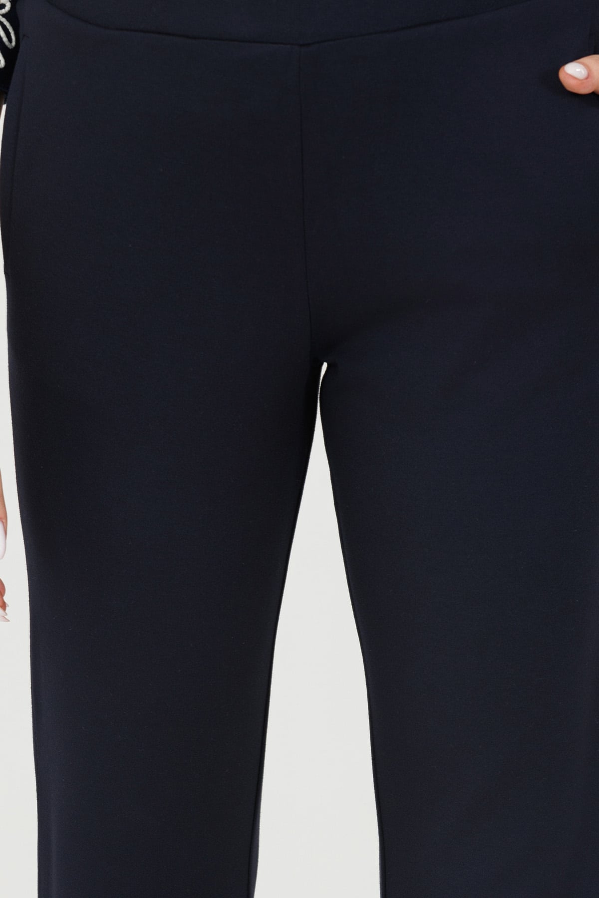 Solid Blue Pants For Women