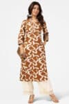 White And Brown Kurtis For Women
