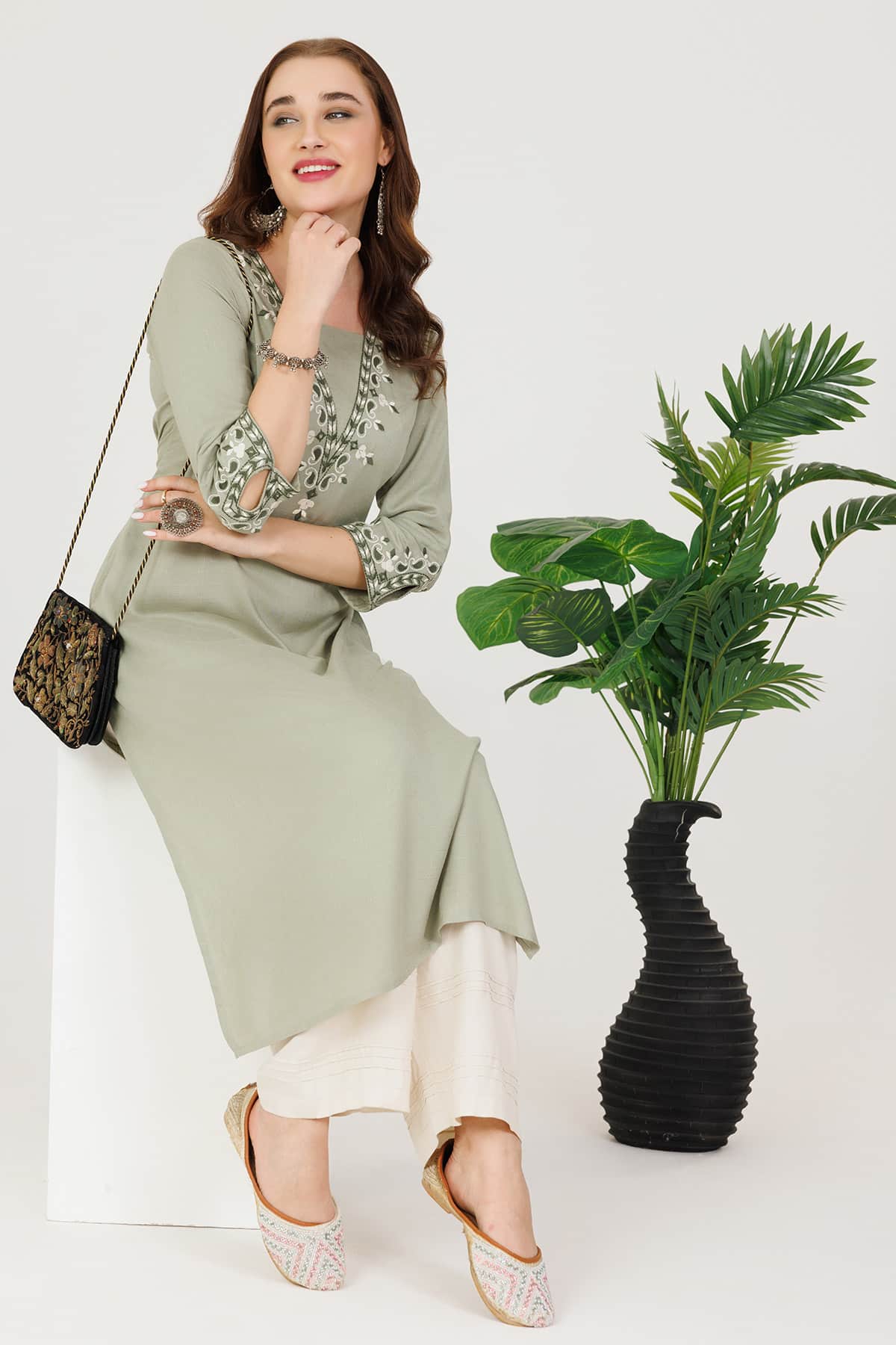 Green Kurti For Women