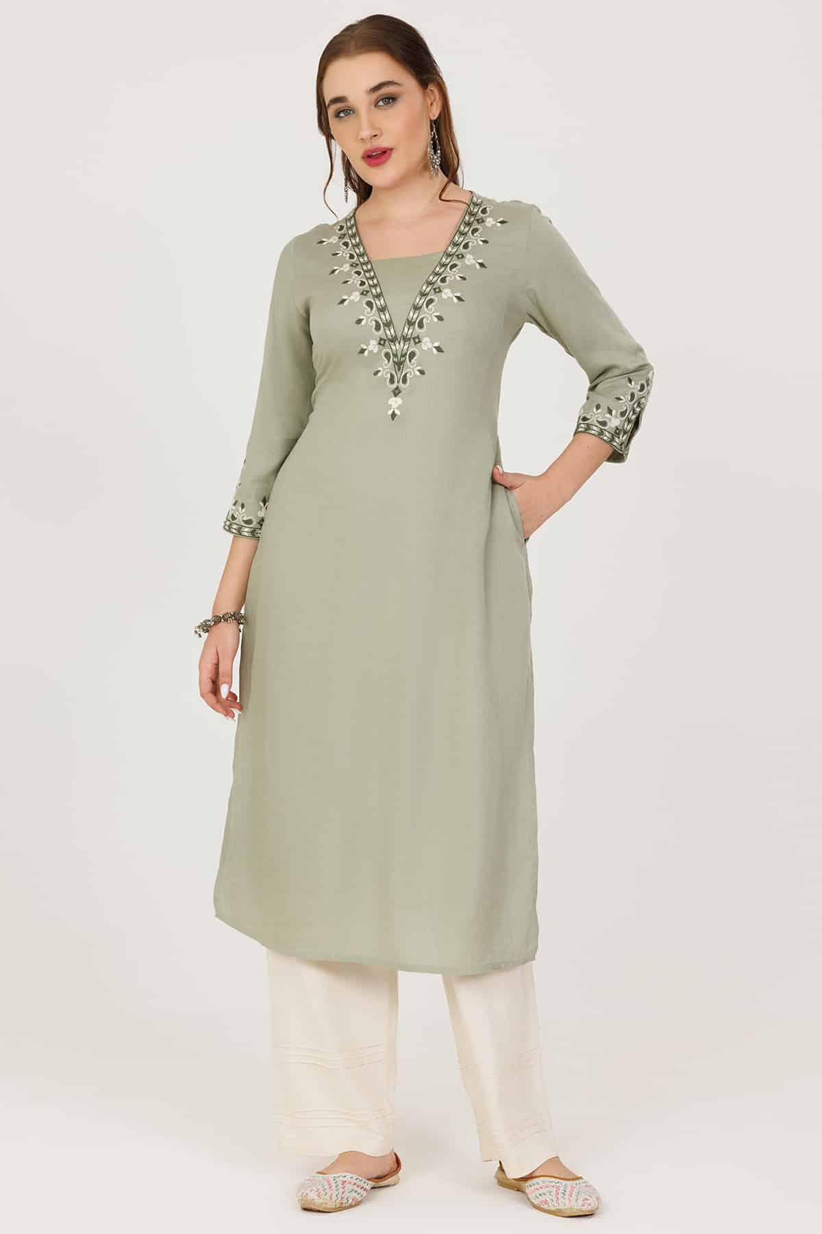 Green Kurti For Women