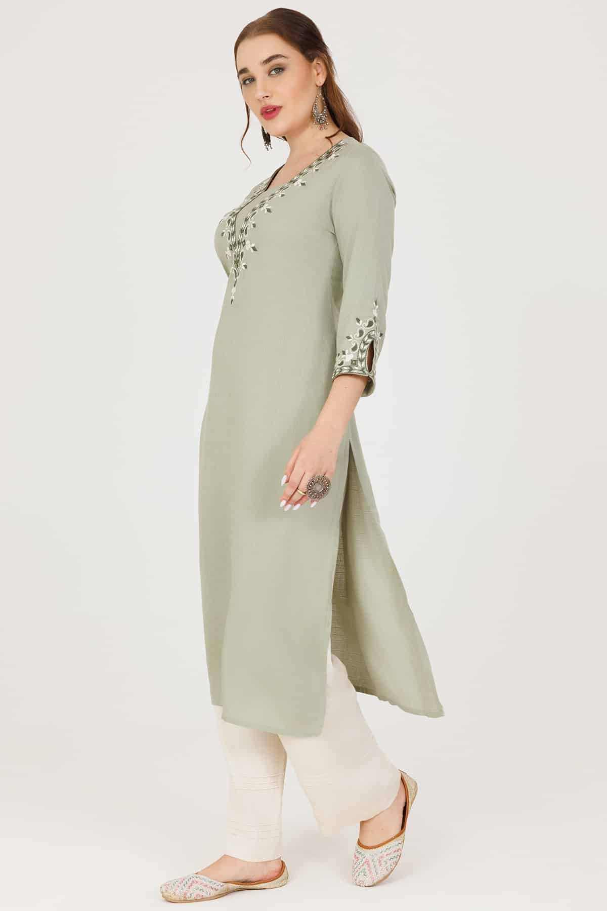 Green Kurti For Women