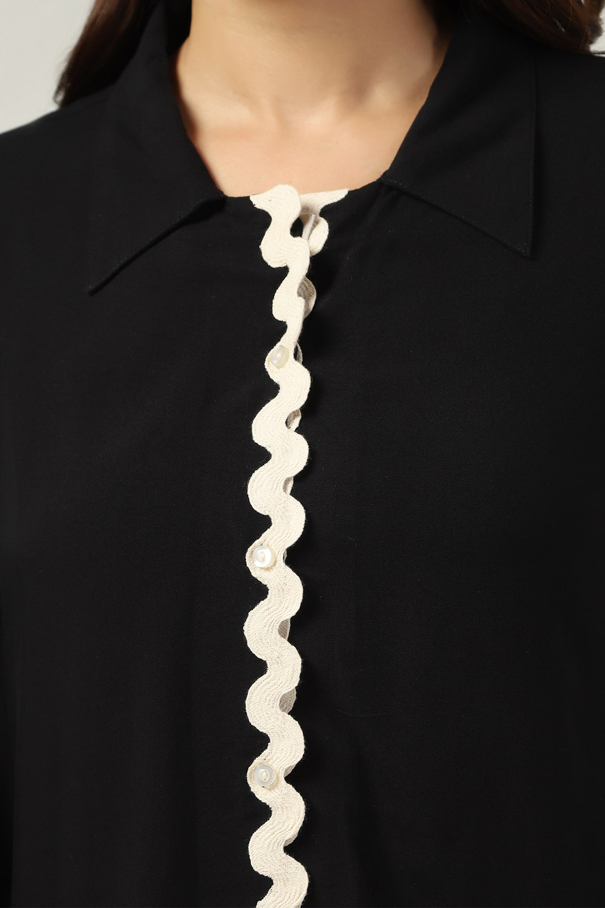 Solid Black Shirt For Women