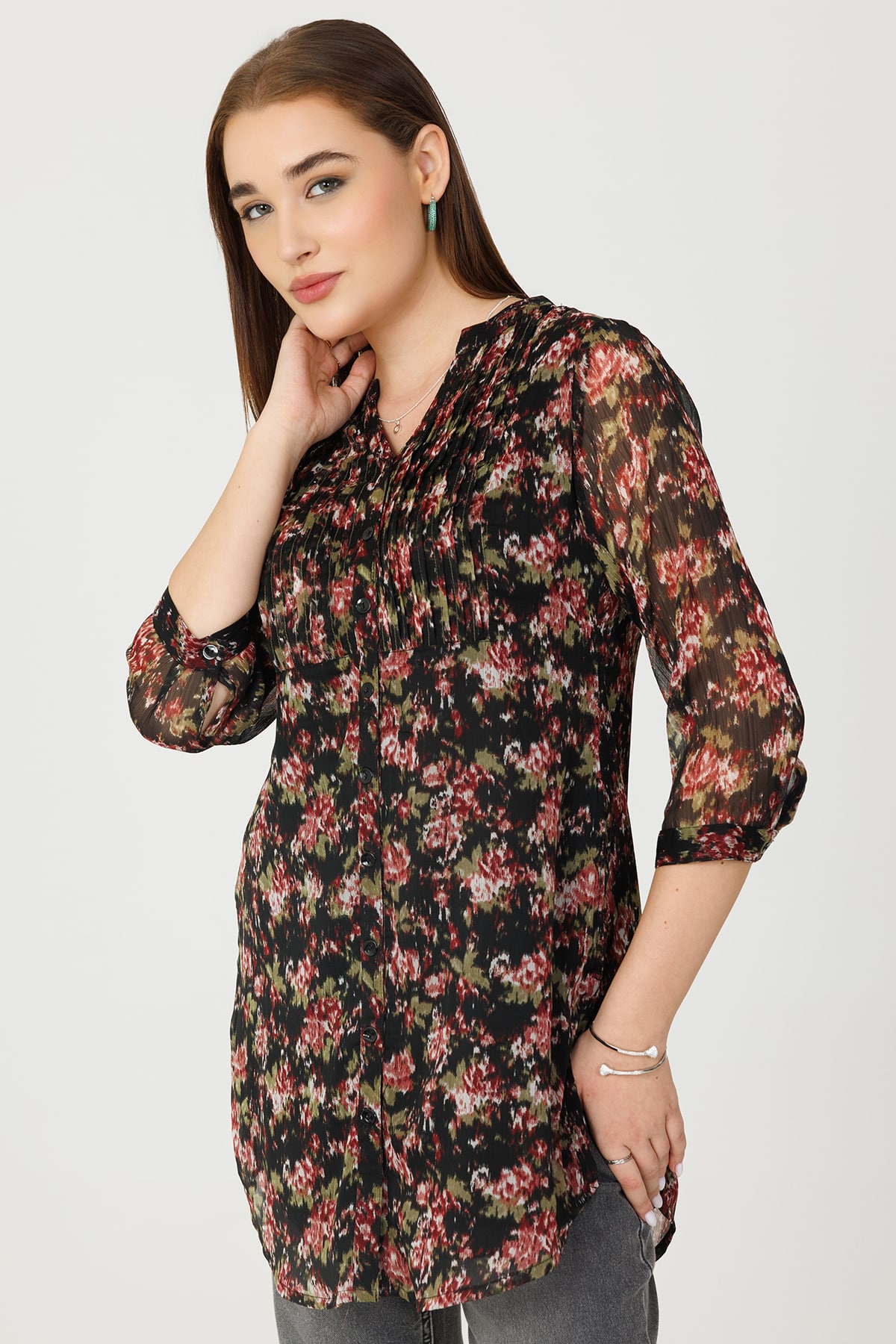Pintuck Black Tunics For Women