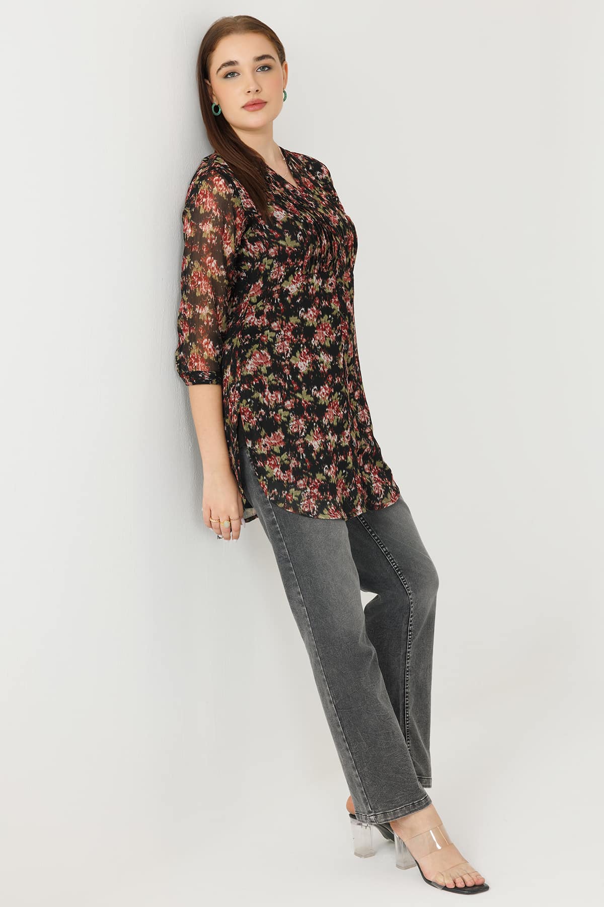 Pintuck Black Tunics For Women