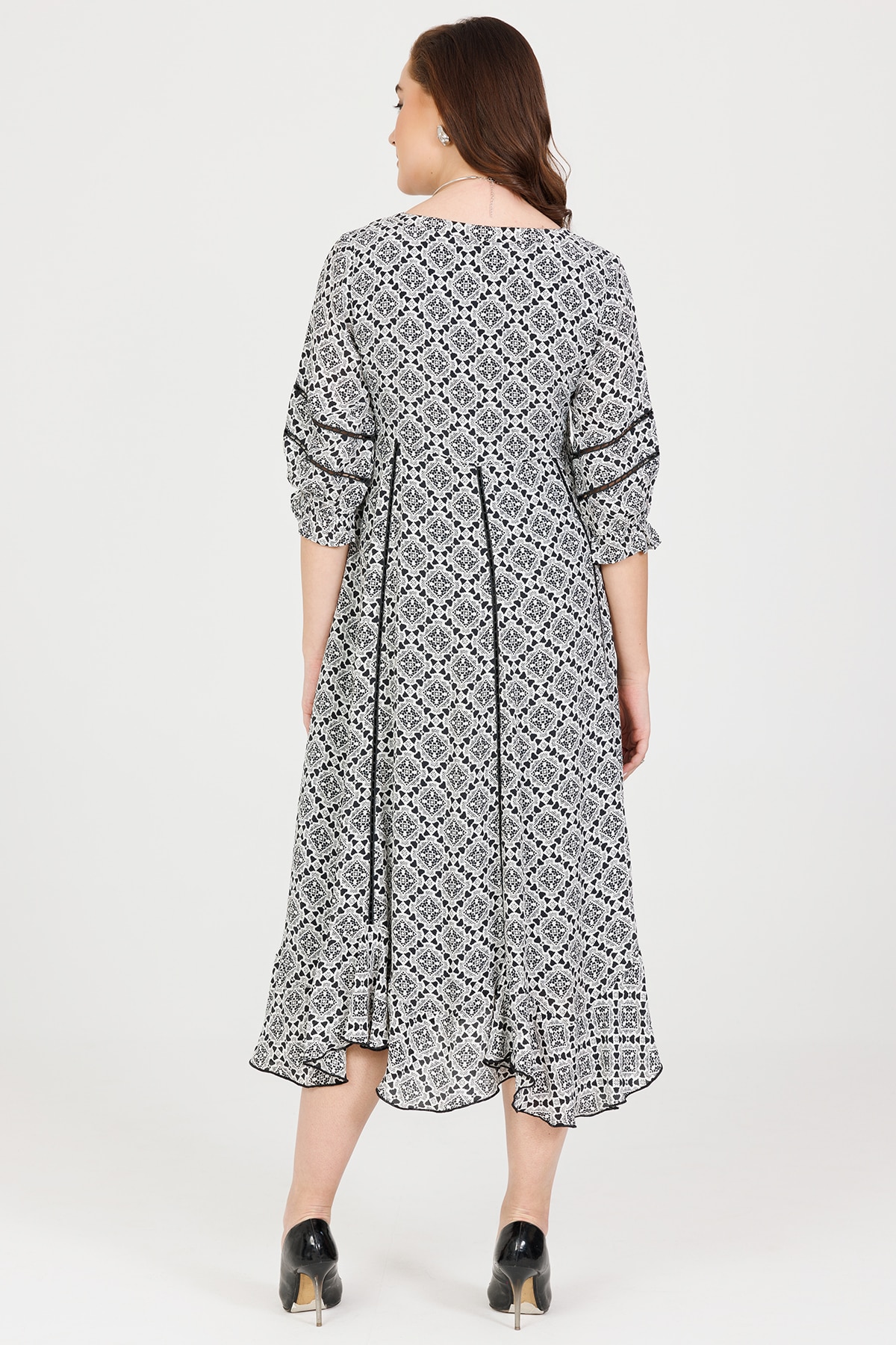 Black And White Printed Dress For Women India