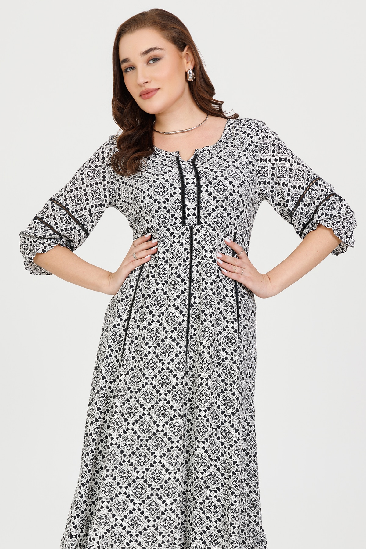 Black And White Printed Dress For Women India