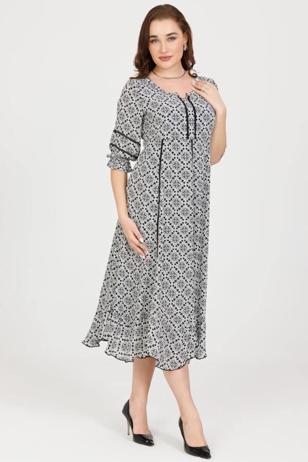 Black And White Printed Dress For Women India