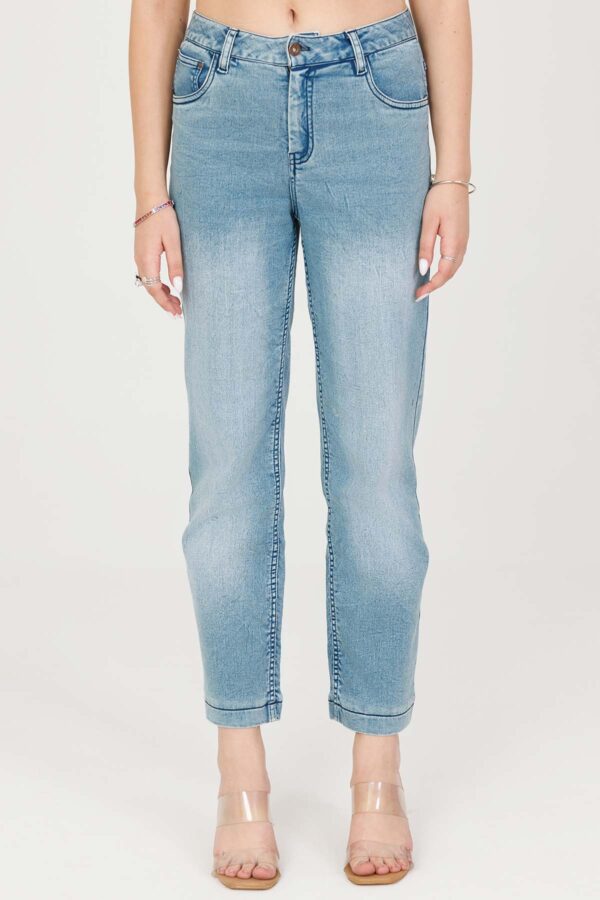 Blue Solid Jeans For Ladies Online