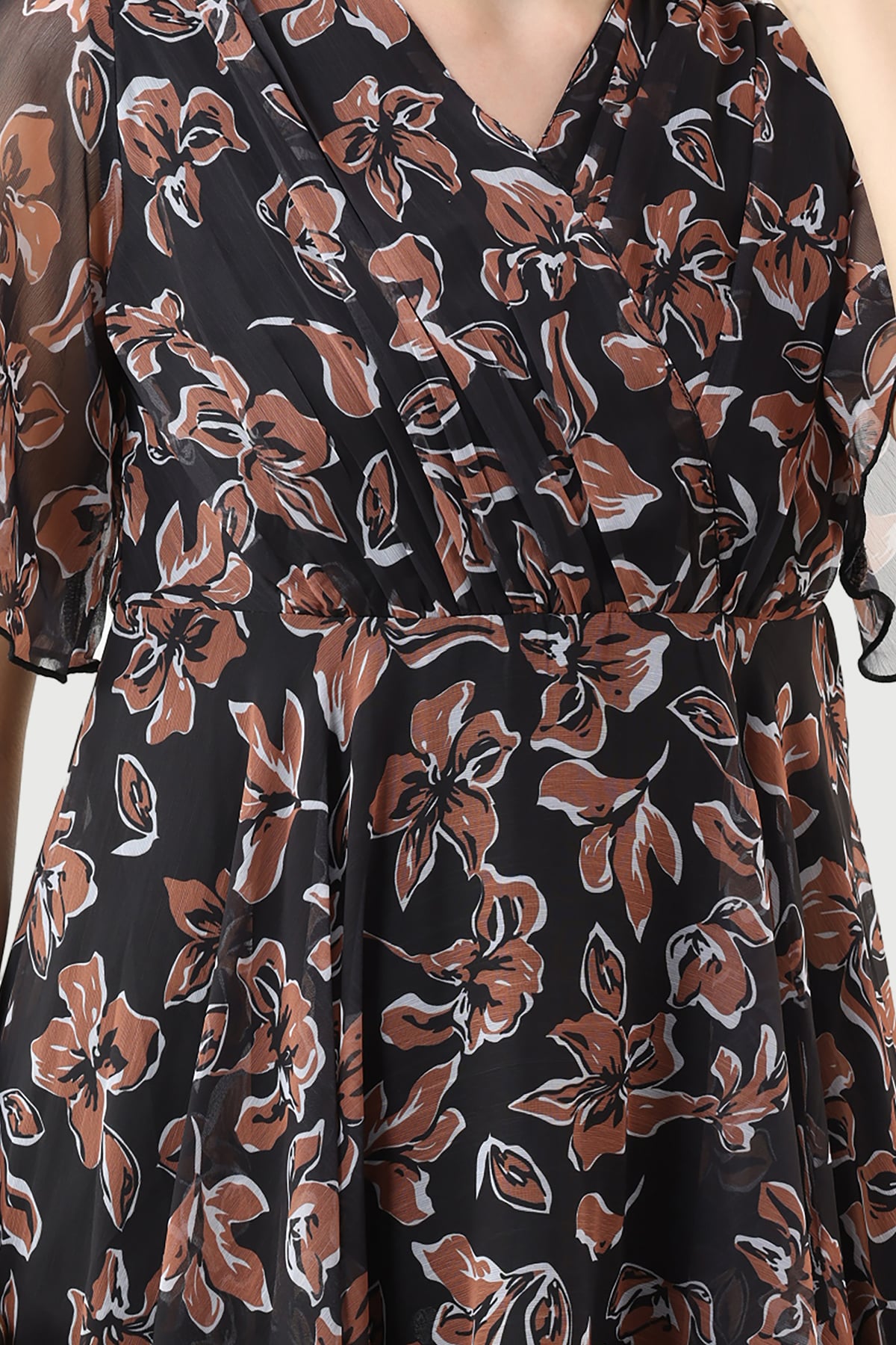 Printed Black Dress For Woman