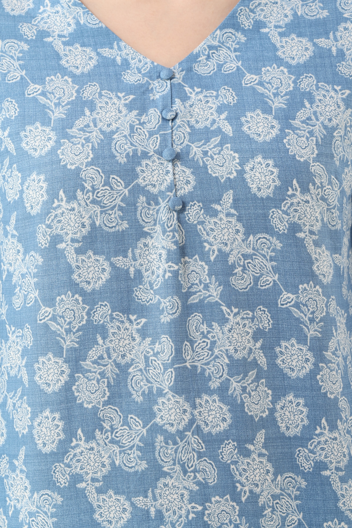 Printed Blue Tunic For Women