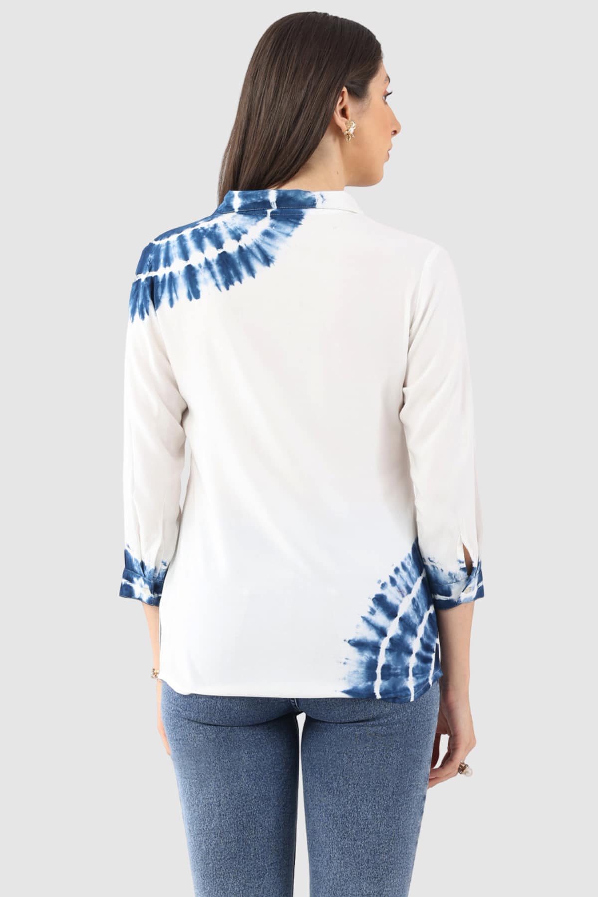 Tie And Dye White Top Ladies