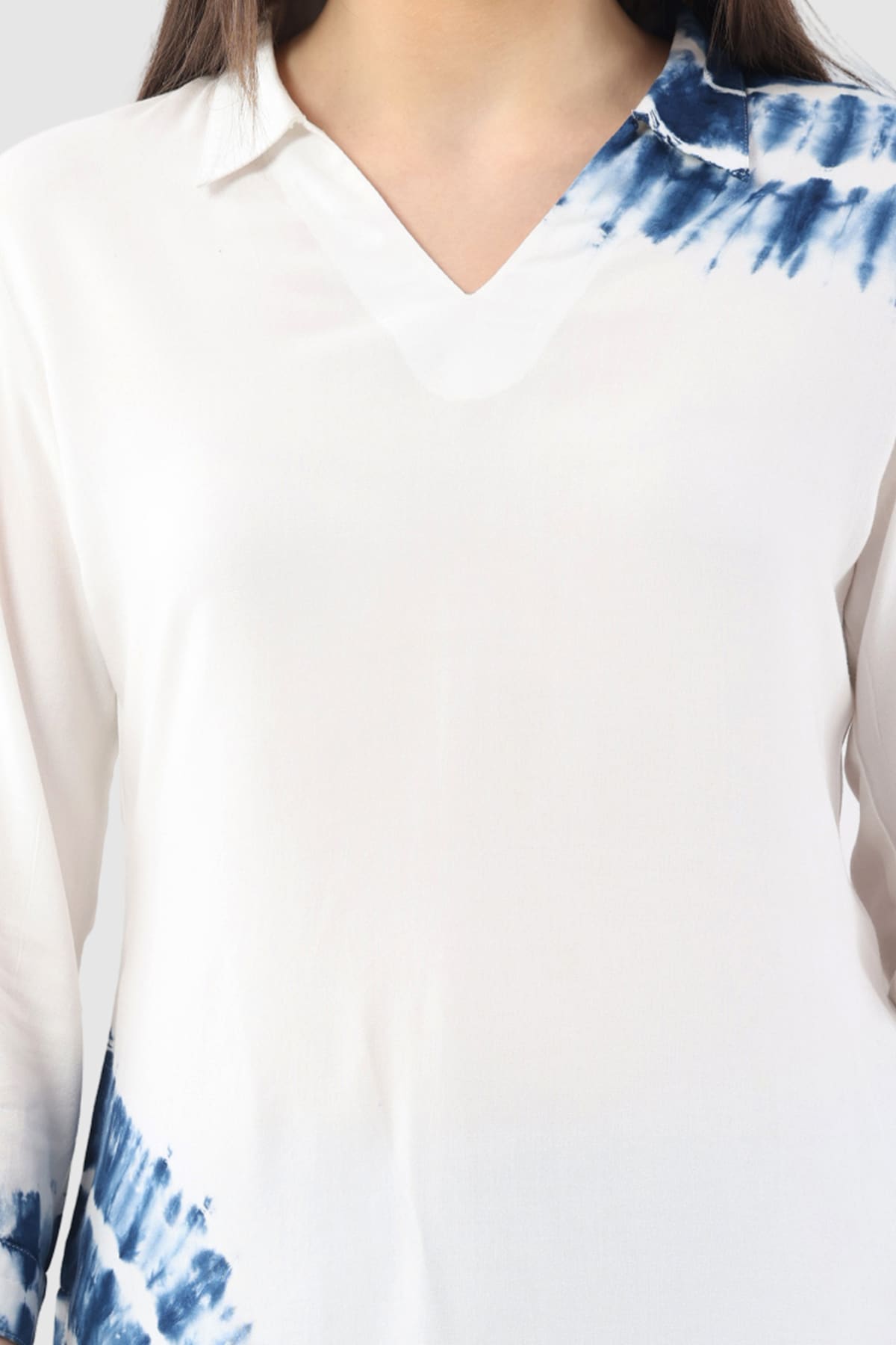 Tie And Dye White Top Ladies