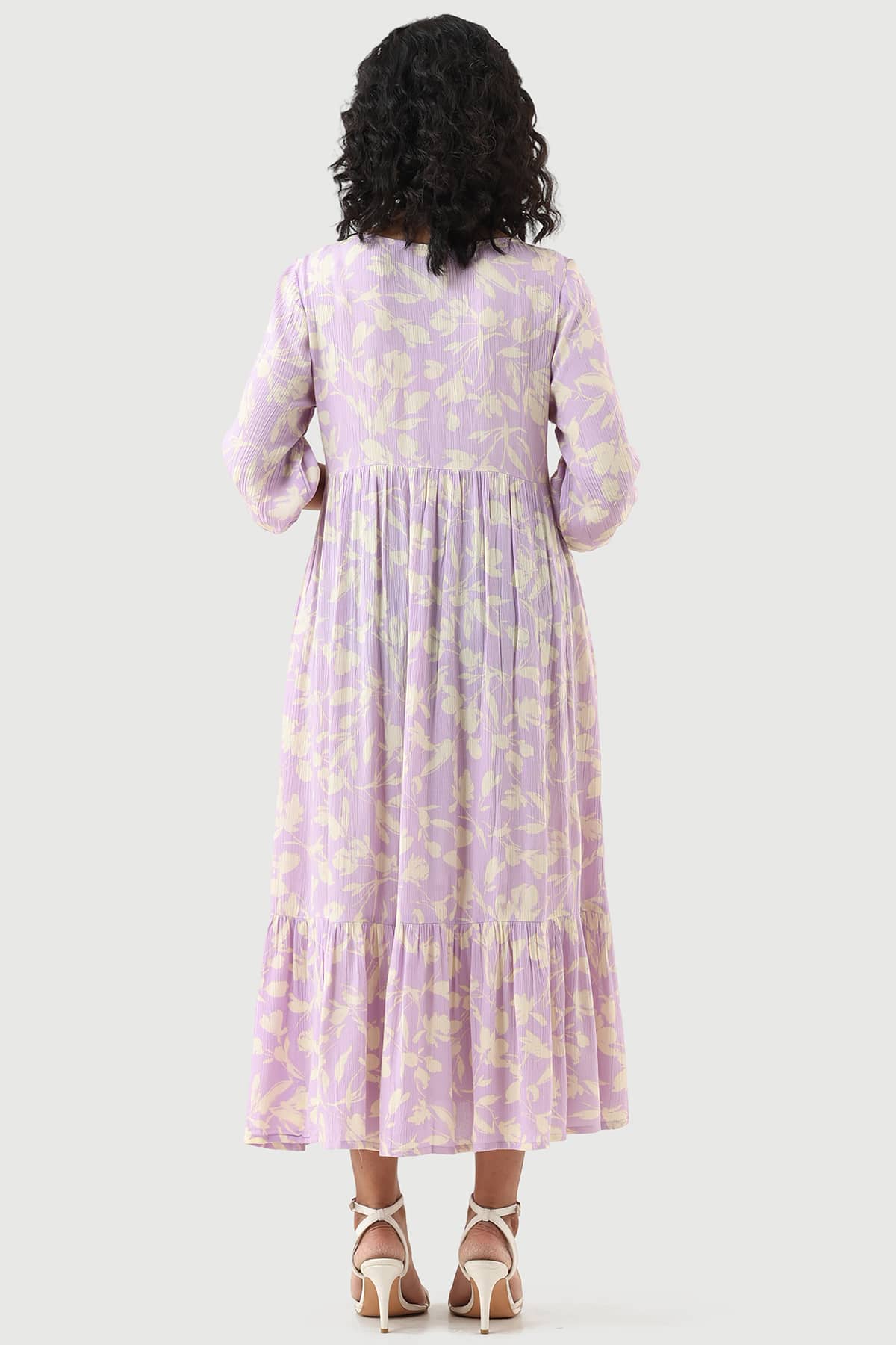 Printed Lavender Dress For Women