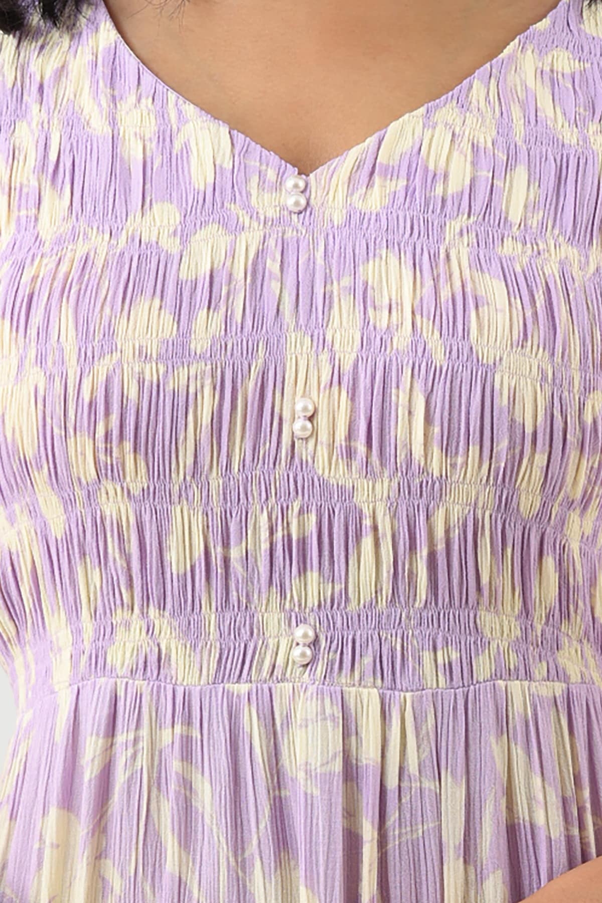 Printed Lavender Dress For Women
