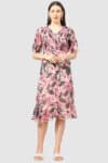 Printed Pink Dress For Women