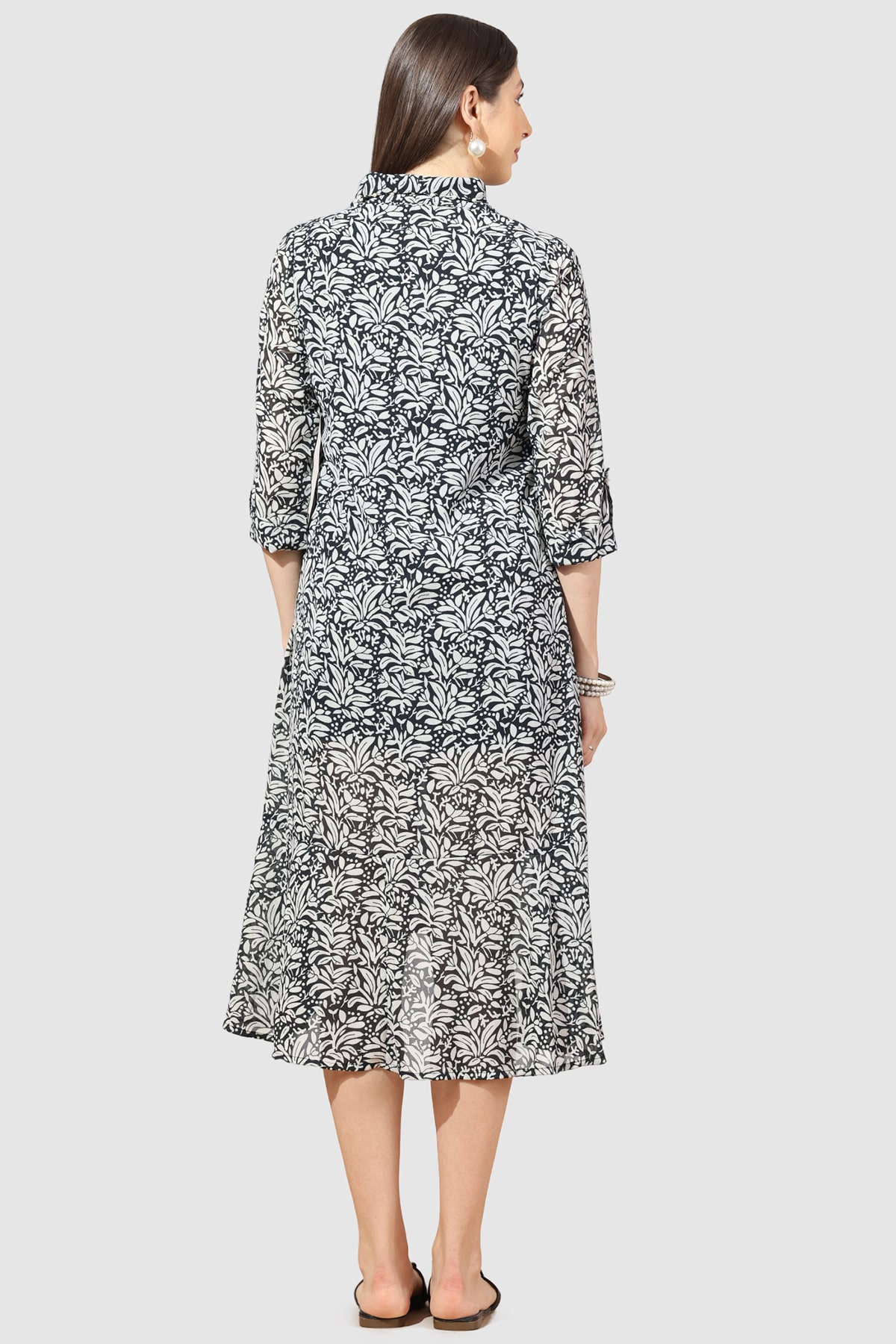 Printed Black Dress For Women