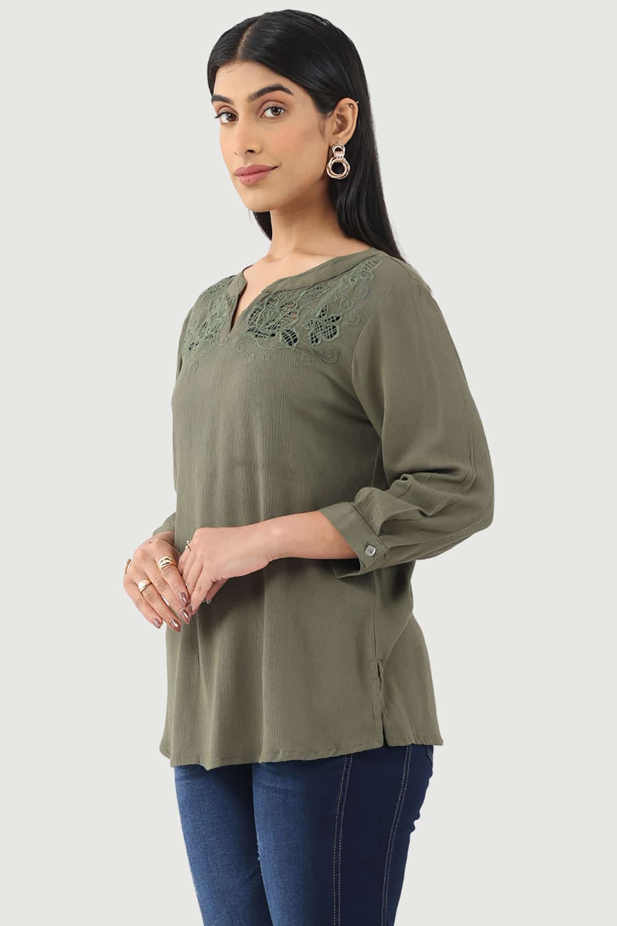 Green Top Woman