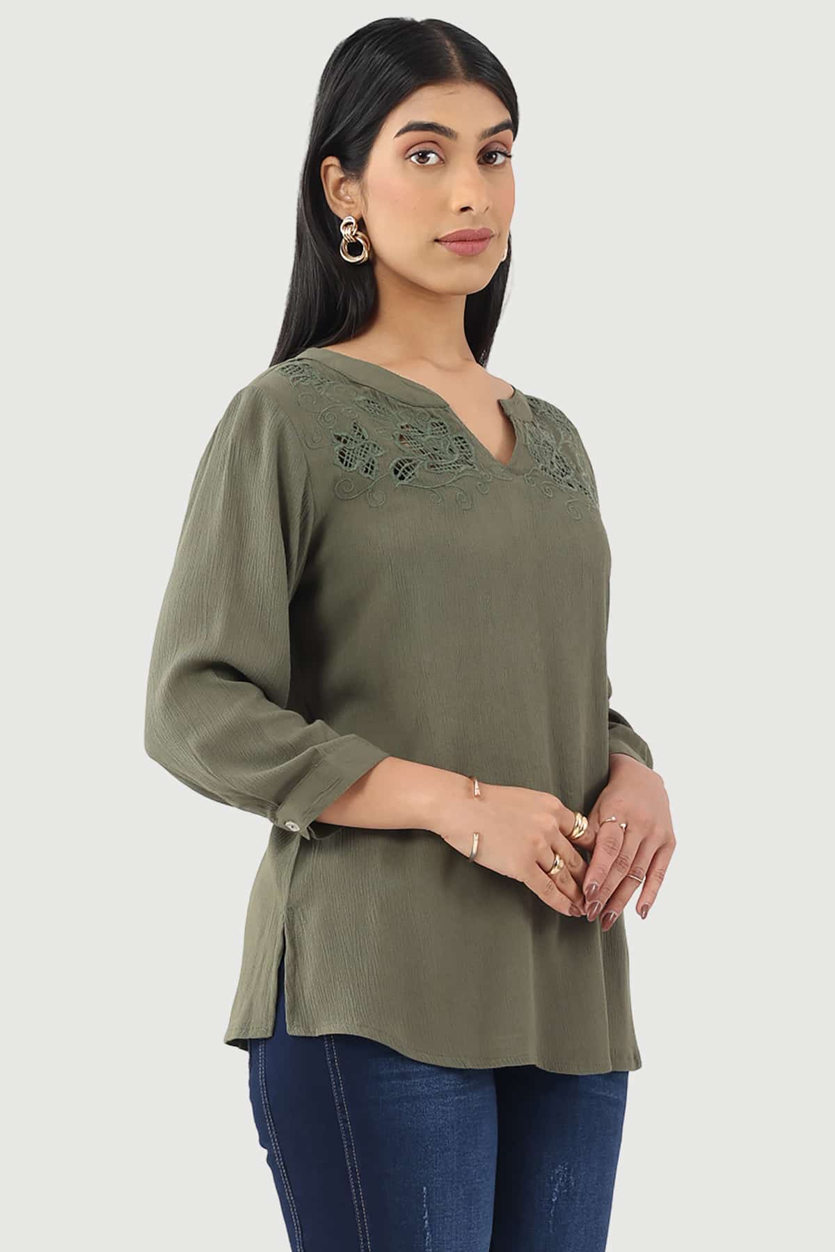 Green Top Woman