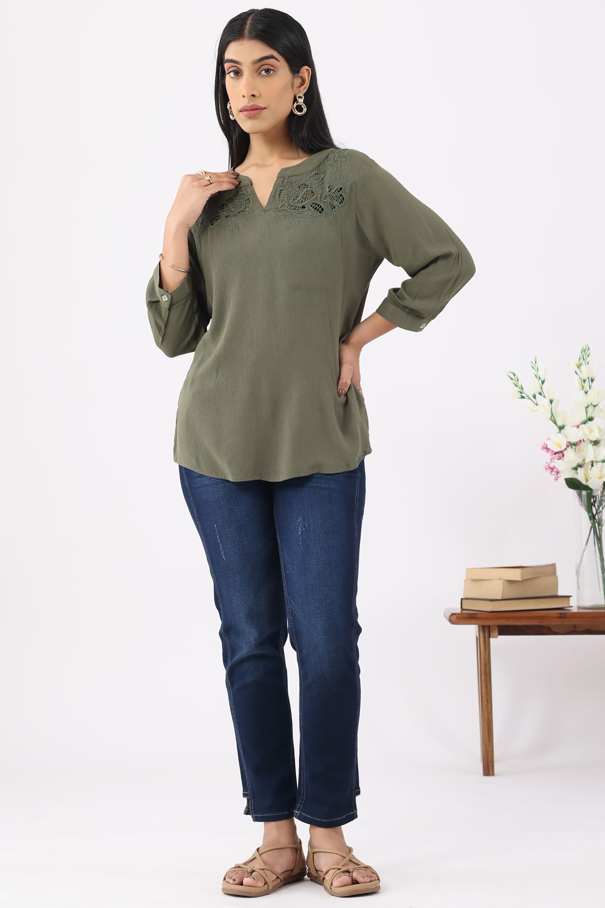 Green Top Woman