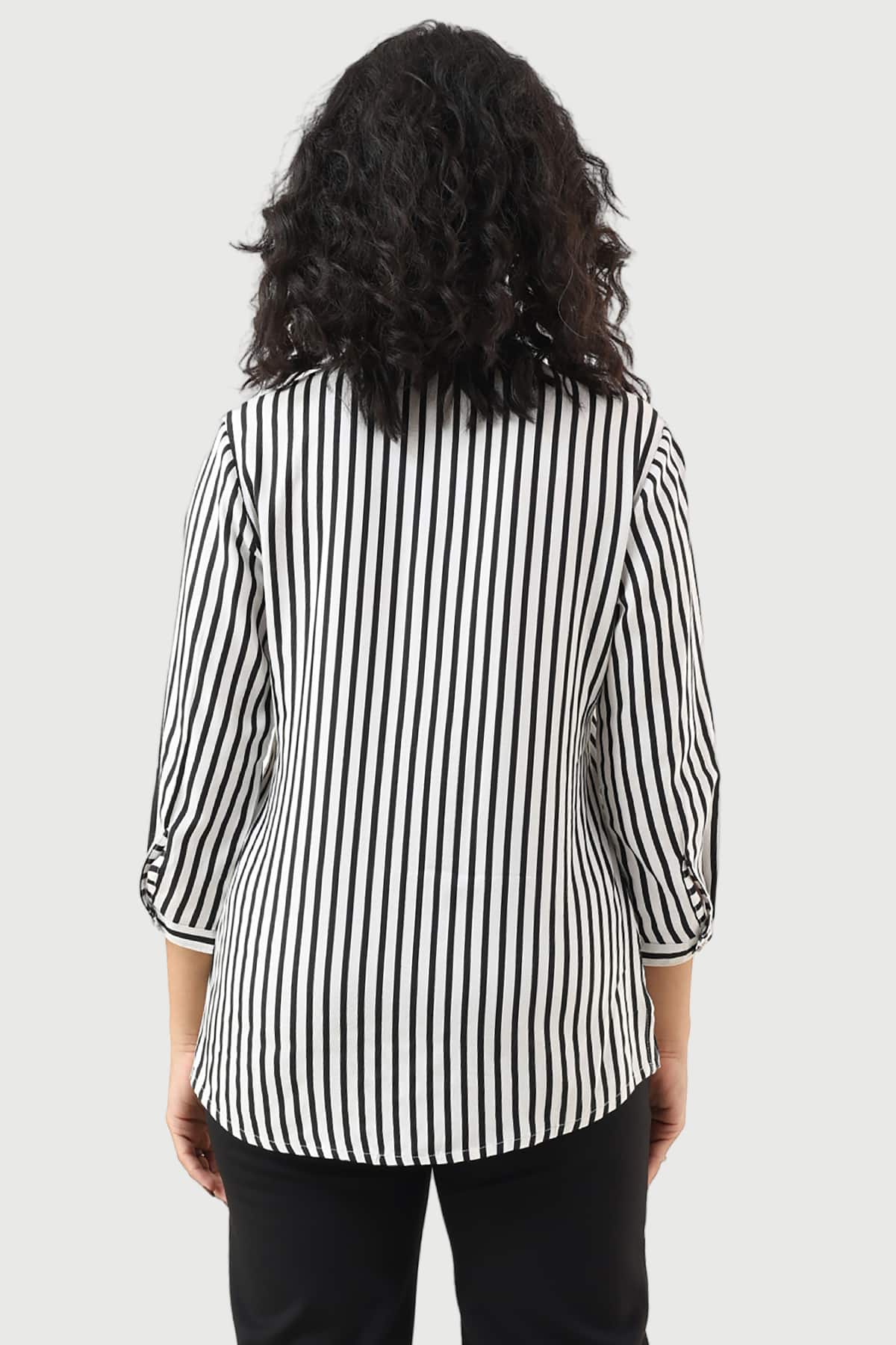 Black And White Shirt Striped For Women
