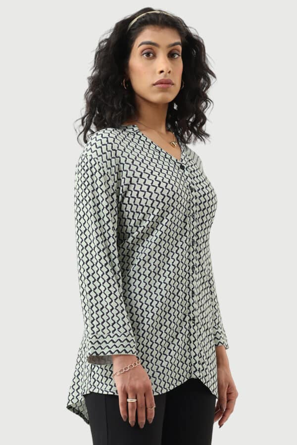 Printed Green Shirt For Women