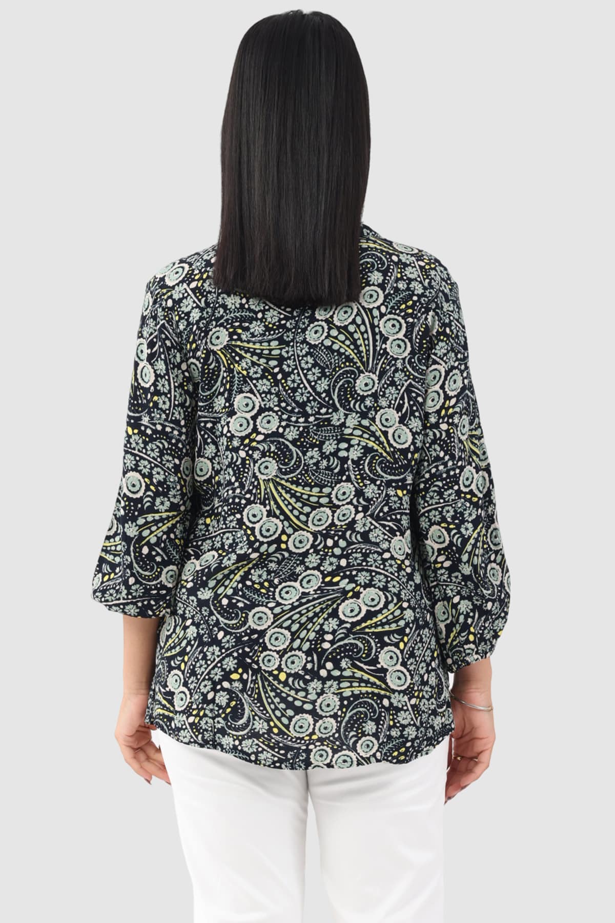 Printed Black Top For Women