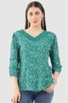 Printed Green Top Woman