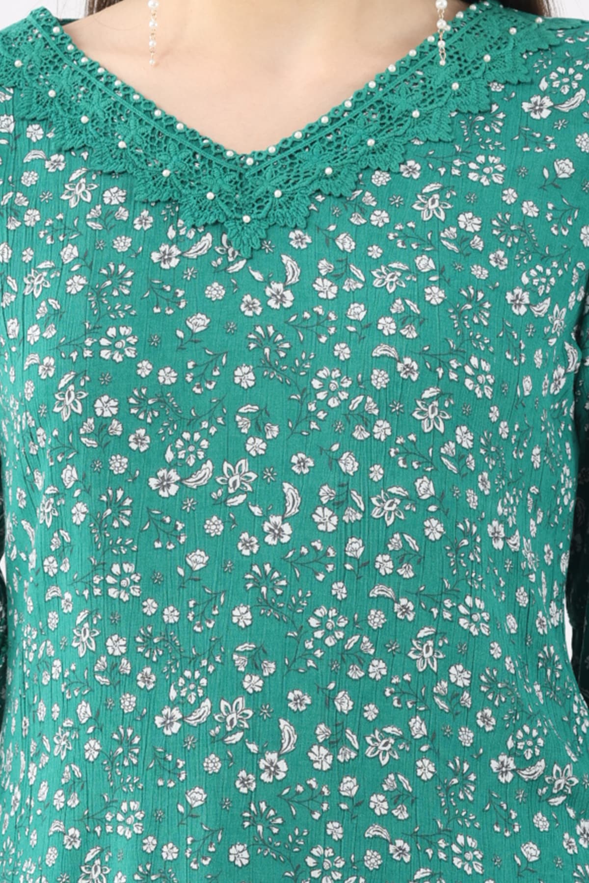 Printed Green Top Woman