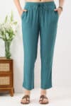 Solid Blue Palazzo For Women