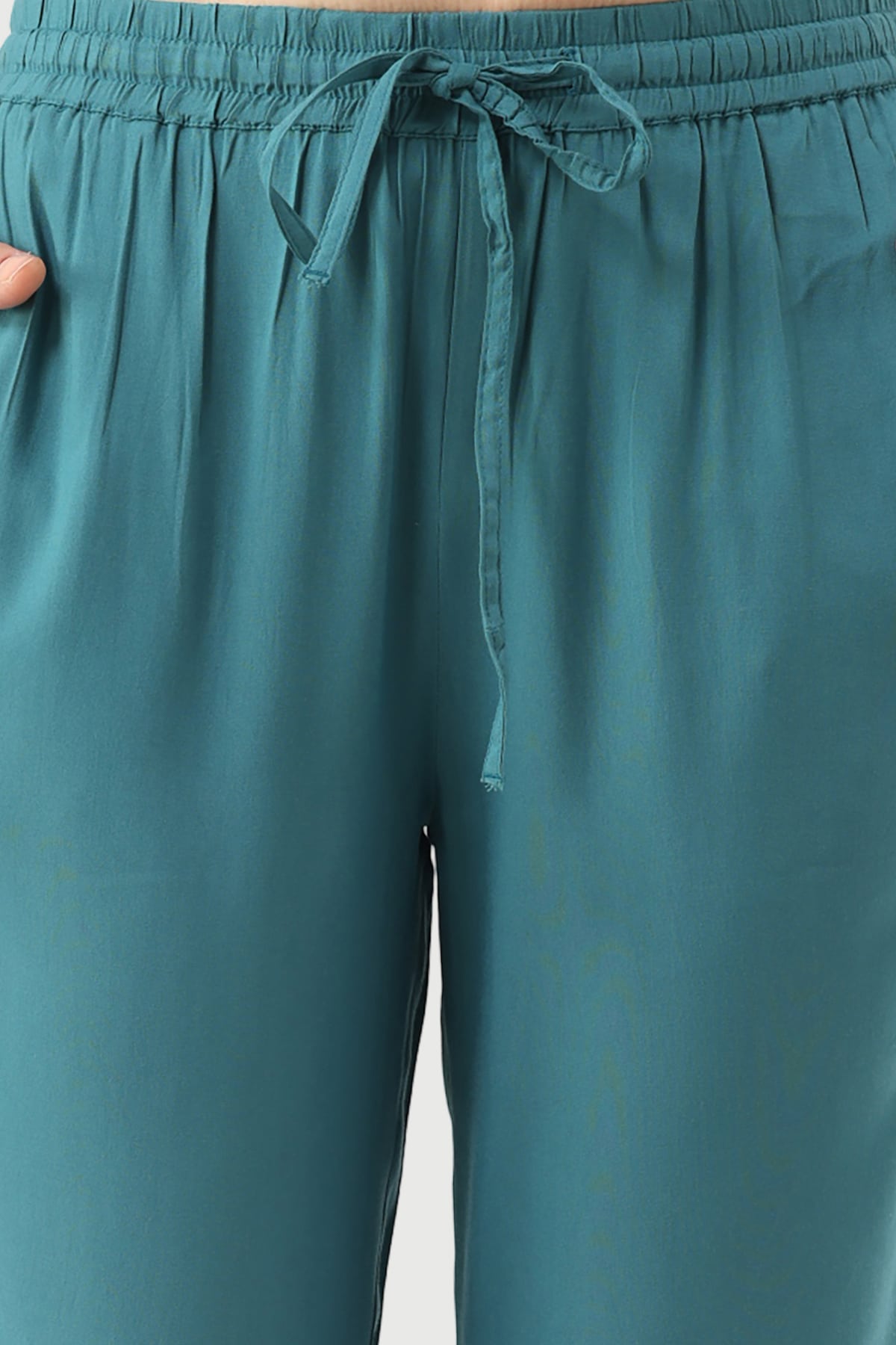 Solid Blue Palazzo For Women
